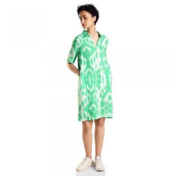 Robe STREET ONE femme lin vert herbe douce taille 40