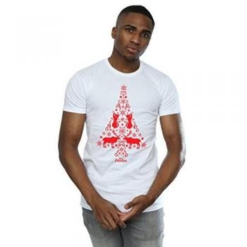 Weihnachtszauber von Elsa: Herren-White XXL T-Shirt Frozen Weihnachtsbaum