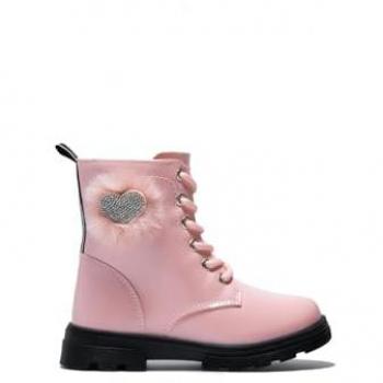 Botas de niña Conguitos con detalle de corazón strass y suela track