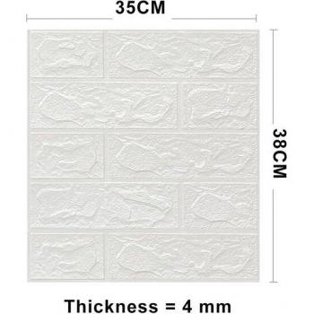 10 Pcs Waterproof Self-Adhesive 3D Brick Wall Panels (38x35 cm)