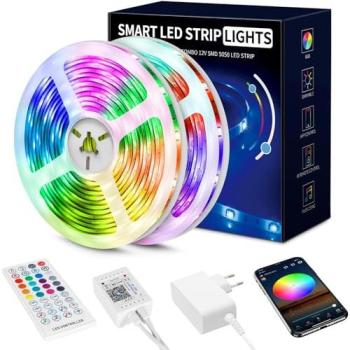 Beaeet Striscia LED RGB 5050 – 20m, telecomando inclusivo