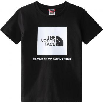 Camiseta Box Juvenil Negra con Logo Contrastante The North Face
