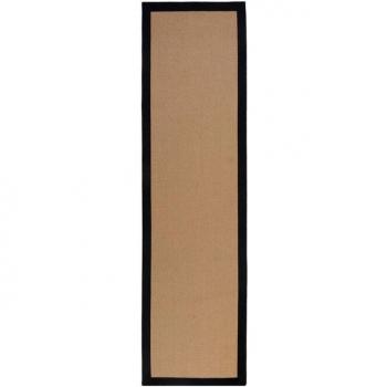 Tapis Kira Noir en Jute Rectangulaire 60x800