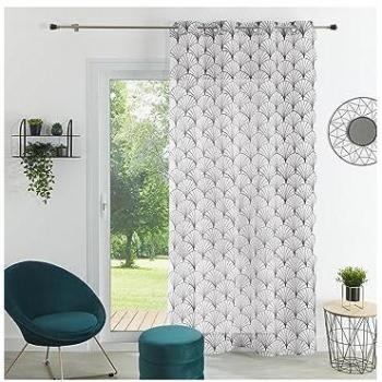 Voilage Brodé Style Art Déco Gris Clair 140x240 Cm