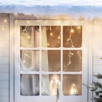 Guirlande Magique Stalactite 22m 704 LED Blanc Chaud