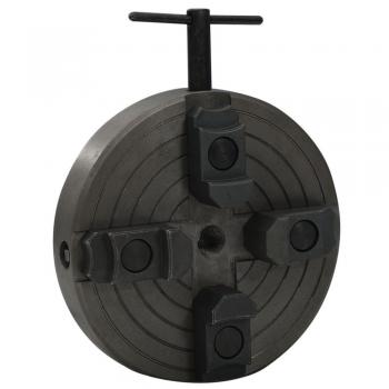 Mandril de madera de 4 mandíbulas, conexión M18, color acero negro, 150 × 63 mm
