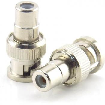 Adaptador Coaxial BNC Macho a RCA Hembra para Video