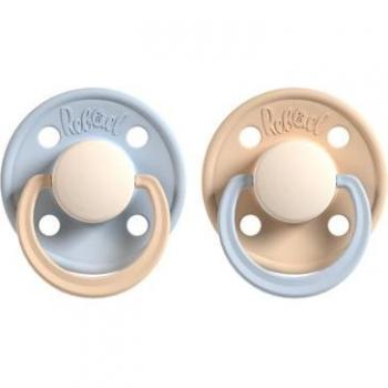Rebael Baby‑Schnuller Packung 0–6 Monate: Cloudy Pearly Poodle & Tornado Pearly Dolphin