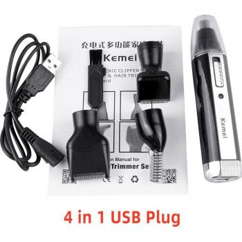 Rasoir nez oreilles sourcils barbe Kemei électrique 4 en 1