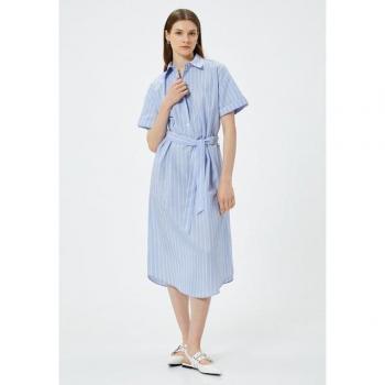 Koton Midi-Kleid für Damen mit Gürtel und Knöpfen