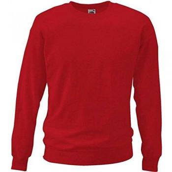 Fruit of the Loom Sweatshirt für Herren, rot | XL