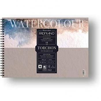 Aquarellpapier A4 300 g (12 Stück) – FABRIANO, Torchon‑Korn