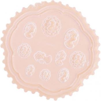 Silicone Nail Art Mold Daisy Pattern with 3D Leaves for Manicure
