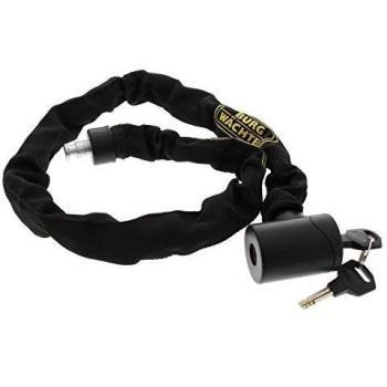 BURG-WÄCHTER, Chaîne Carrée Antivol à Clés, 90 cm, 2 Clés incluses, 580 90 BLACK, Noir