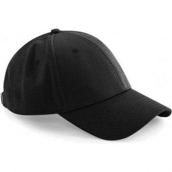 Breathable Black Air Mesh 6-Panel Cap for Adults