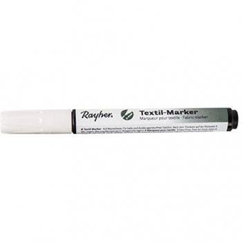 Marqueur textile blanc 2-4mm pointe ronde avec valve