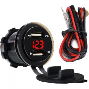 Adaptateur Allume-Cigare USB 4.2A avec Couvercle Étanche