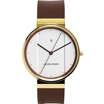 JACOB JENSEN Herrenuhr New Shiny 778 (32778) – Gold, 39 mm, Analog‑Quarz