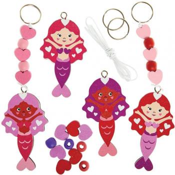 Love Heart Mermaid Keyring & Bag Dangler Craft Kit