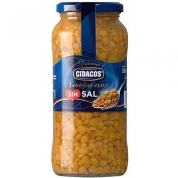Tarro de lentejas sin sal Cidacos 570 gr