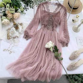 Women’s Romantic Long Sleeve Lace Dress