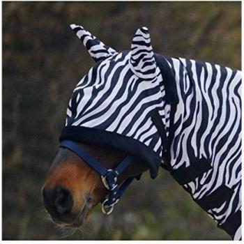 Zebra Pattern Pony Fly Mask