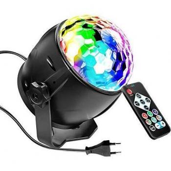 Mini Projecteur Lampe de Scène SaponinTree 7 RGB Couleur Lumière Fête Télécommande Boule Cristal