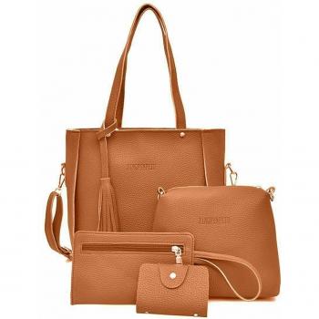 Set de Bolso de Hombro 4 Piezas en 9 Tonalidades