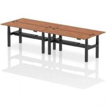 Dynamic Air Back-to-Back W1800 x D600mm Height Adjustable Sit Stand 4 Person Bench Desk