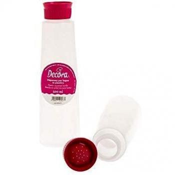 Decora Bottiglia Dispenser Per Bagna Con Tappo Forato E Scala Graduata 500 Ml, Trasparente/Rosa