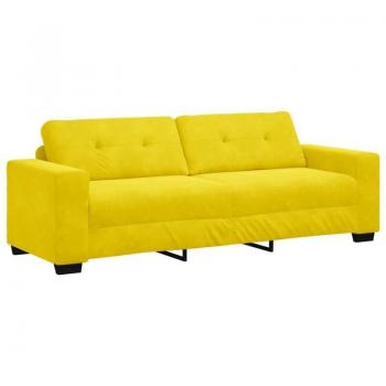 Sedia a sdraio 180 cm, finitura gialla e velluto – VidaXL