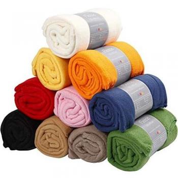 Colorful Fleece Bundle, 125 cm by 150 cm, 10 pcs