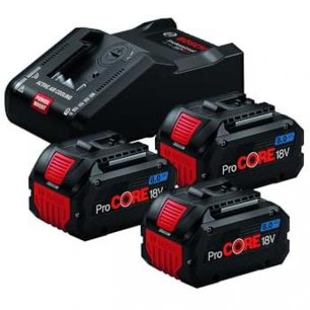 Bosch ST ProCORE 3er Akkupack 18V + Ladestation GAL18V-160