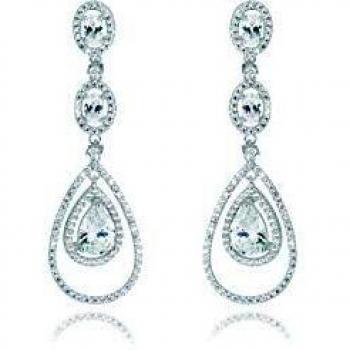 Pendientes Muziki de plata 925 con rodio