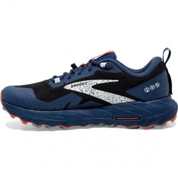Herren Trailrunningschuhe in Blau Orange, Größe 44,5