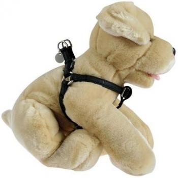 Zolux Harnais Mac Leather Réglable pour Chien Noir 10 mm