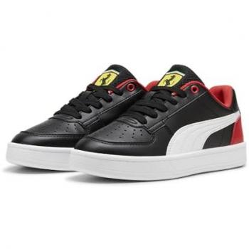 PUMA Scuderia Ferrari Caven 2.0 Jugend-Sneaker Schwarz-Weiß-Rot Gr. 37