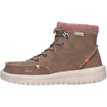 Chaussures montantes pour enfants Hey Dude Bradley, brun, semelle amovible, plateforme 3 cm