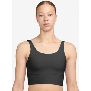 Nike Zenvy Rib gepolsterter Longline-Sport-BH mit leichtem Halt