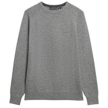 Superdry Maglione Woven Wool Blend Grigio Pallido S