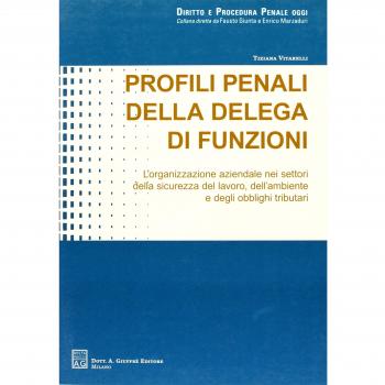 Profili penali della delega di funzioni. L'organizzazione aziendale nei settori della sicurezza del lavoro, dell'ambiente e degli obblighi tributari