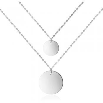 Collier Double GD GOOD.designs EST. 2015 avec 2 pendentifs circulaires