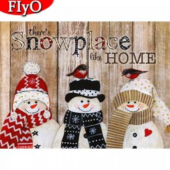 Artisanat Diamant Bonhomme de Neige 20X30CM