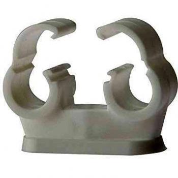 Forgefix Double Cliplock Pipe Clip, 15mm (PCDC15), Box of 50