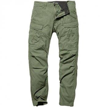 Vintage Industries Pantaloni Lester Verde 38
