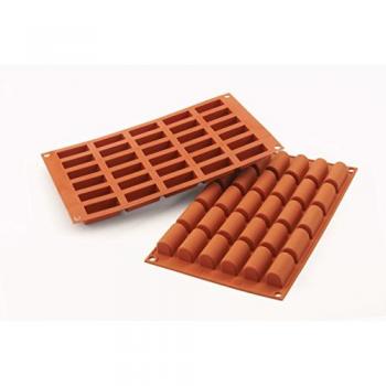 Stampo Silicone per Mini Buche 44x18mm, Colore Rosso – Silikomart 26.129.00.0060