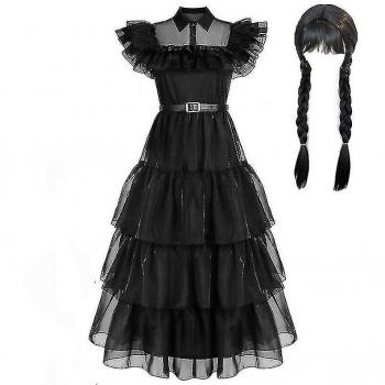 Costume Halloween Mercredi Addams 2023 Fille Adulte Party de Carnet