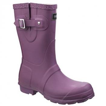 Cotswold Windsor Short Wellington Boots for Women, Waterproof, Purple, UK Size 6