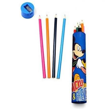 Lápices de colores Mickey en tubo (12 unidades) – Disney