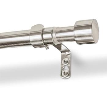 Brushed Nickel Extendable Drapery Pole Kit – 77–150 cm Span